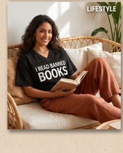Load image into Gallery viewer, I Read Banned books cropped jersey tee
