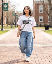 Load image into Gallery viewer, I Read Banned books cropped jersey tee
