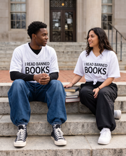 Load image into Gallery viewer, I Read Banned books cropped jersey tee
